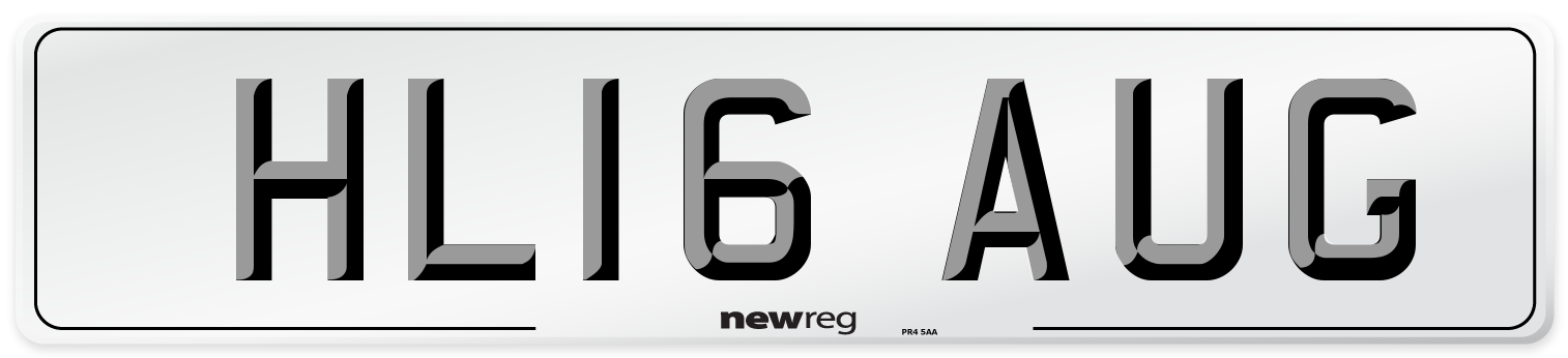 HL16 AUG Number Plate from New Reg
